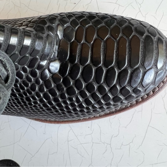 NEW Freebird Casey Black Snake Print Leather Lace Women's Boots Sz US 8 - Picture 9 of 9